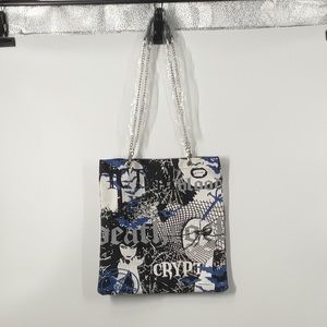WIDOW | Dolls Kill Tote Bag Gothic Black/ Blue